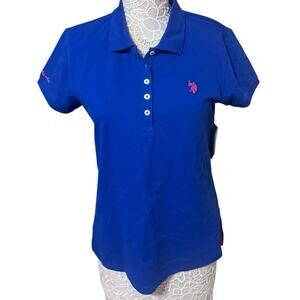 US Polo Assn Royal Blue Polo – New With Tags | Wardrobe Must‑Have- Womens Size L